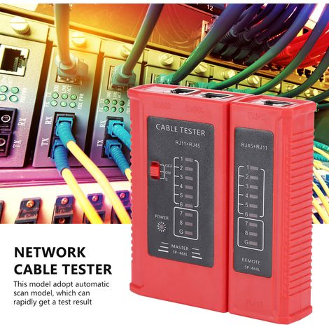 Testeur de câbles réseau WZ-468 RJ45 et RJ11 - Outil de test de réseau Ethernet LAN
