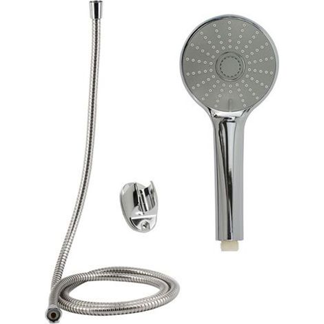 Cleafe - Kit Doccetta Doccino Soffione Bagno Doccia Tonda Laccio 1,8 Metri Staffa 69318 - (1/2)
