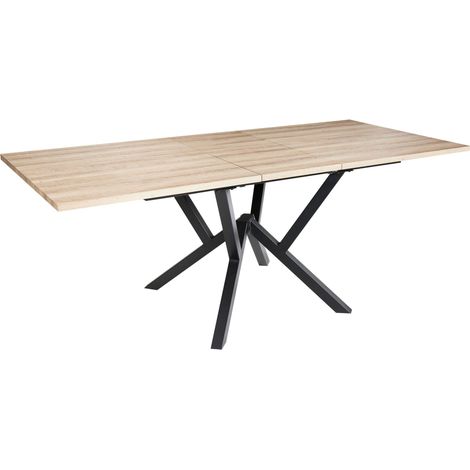 Extending Dining Table ANSELL Light Brown 160/200 cm 90 cm (1/5)