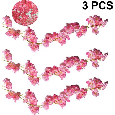 Guirlande Fleur De Cerisier Artificielle - 1,8 M - Pour Décoration Intérieure Extérieure - Mariage Fête Maison - 3 Pièces (1/5)