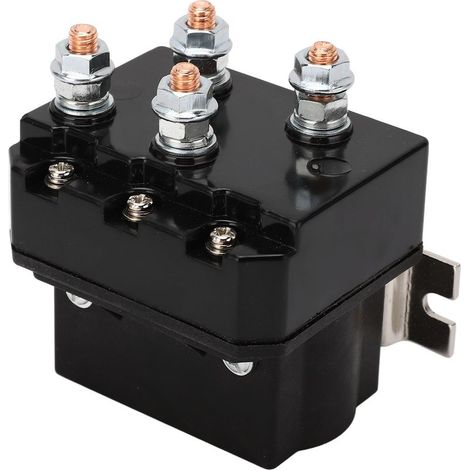 Contacteur étanche 250A 12V DC pour treuil, contacts en cuivre et bobine laiton, boîtier ABS robuste (1/5)