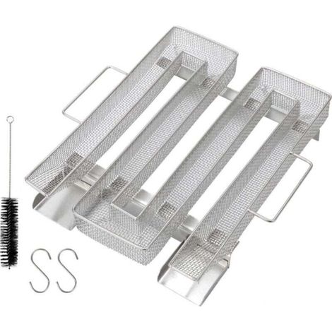 Rauchgenerator aus Edelstahl mit Antikalk-Funktion für Räucherkammern, Kaltrauchgeneratoren, Lebensmittelräucheröfen (22,5 x 17,5 x 4,5 cm)