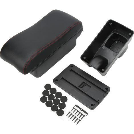 Ej.Life Auto-Mittelkonsolen-Armlehnenbox Ersatz für Suzuki Swift 2005-2021, Autokonsolen-Armlehnenbox, Armlehnen-Aufbewahrung für Innenteile, Große Kapazität, Glatte Oberfläche, Schwarze Oberfläche A (1/5)