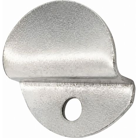 Taquet de glace découpé, L.28mm, H.20mm, Ep.7mm, acier nickelé, 4 pièces.
