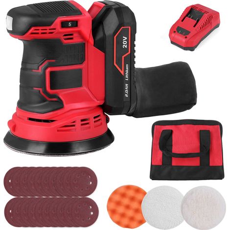 Ponceuse orbitale sans fil 20 V avec kit d'accessoires de polissage (UE) (1/5)