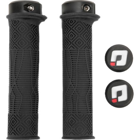 Poignées de guidon en caoutchouc léger antidérapant pour vélo noir (1/5)