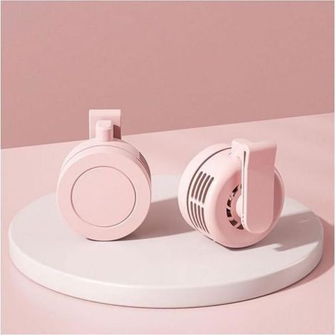 Mini clip-on. Ventilatore portatile. Mini ventilatore portatile senza pale. Rotazione a 360° (rosa) (1/4)