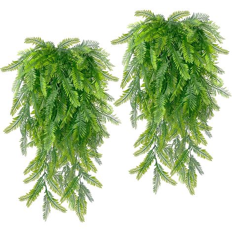 Set di 8 piante artificiali da appendere: felce artificiale, piante artificiali da appendere, pianta verde finta da appendere, felce artificiale, decorazione per interni/esterni, arco da giardino (1/5)
