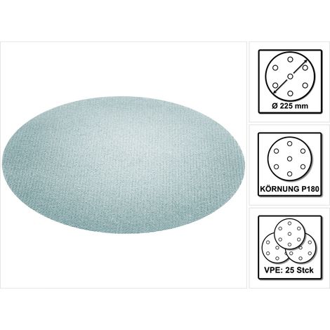 Festool Abrasivo de malla Granat Net STF D225 P180 GR NET/25 - 203316 (1/5)