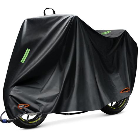Motorrad Abdeckplane 210D Wasserdicht für Roller & Moped mit Schlosslöchern (1/5)