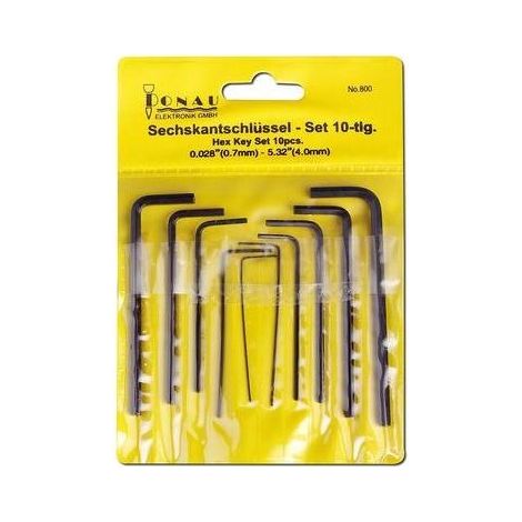 DONAU 800 SET DE CLÉ SIX PANS 10 PCS POUCE-MÉTRIQUE (1/3)