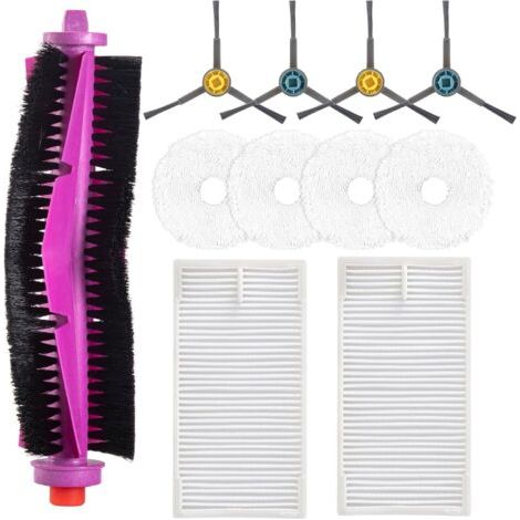 Ensemble D'Accessoires pour Aspirateur Robot Midea V12,1 Brosse Principale, 2 Filtres HEPA, 4 Chiffons De Nettoyage, 4 Brosses Latérales (1/4)