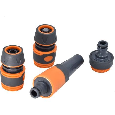 Kaelt - Kit Pistolets d'arrosage Lance Nettoyage Jardin Nécessaire Comprend Raccords pour Extension 1 Lance d'Arrosage.1 Raccord d'arrosage. 1 Raccord Aquastop d'arrosage. 1 Adaptateur 13mm&19mm (1/5)