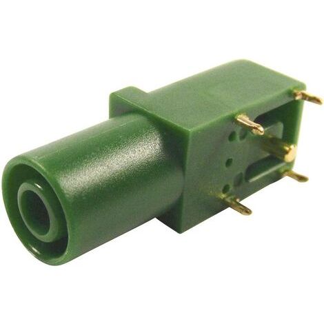 Cliff FCR7350G Douille de sécurité femelle, coudé Ø de la broche: 4 mm vert 1 pc(s) W90886 (1/2)