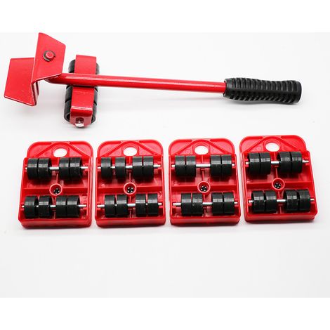 5 Pièces, Outil de Déplacement de Meubles, Roulettes pour Meubles, Deplace Meuble,Coussin Rotatif à 360 Degrés pour L'ensemble de Rouleaux Mobiles de Meubles (1/5)
