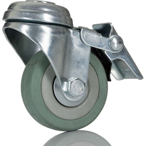 Roulettes industrielles Pivotant avec frein RS PRO, Diam 50mm, 50kg ( Prix pour 1 )