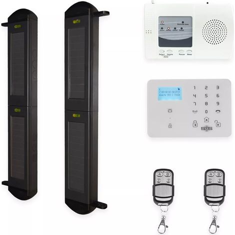 Kit alarme GSM 2G+3G+4G par barrières infrarouges 900 mètres longue portée sans-fil 2B (gamme KP/DA600+) (1/5)