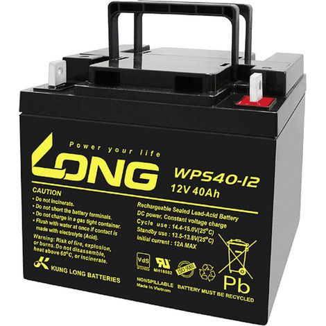 Long WPS40-12 Blei Batterie 12 V 40 Ah schwarz