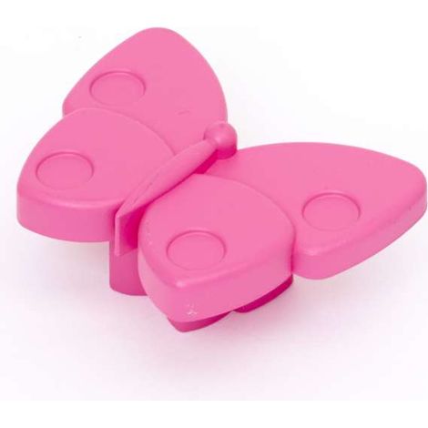 POMOLO FARFALLA PLASTICA FUXIA