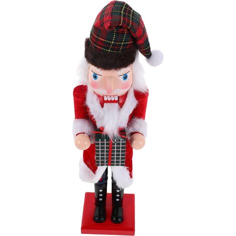 Casse-Noisette Bois Décoration Traditionnelle de Noël pour Table Étagères Ambiance Festive Figurine Symbolique (1/5)