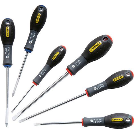 Stanley FatMax 6-Piece Screwdriver Set (Parallel, Flared, Pozi) - Model STA065428