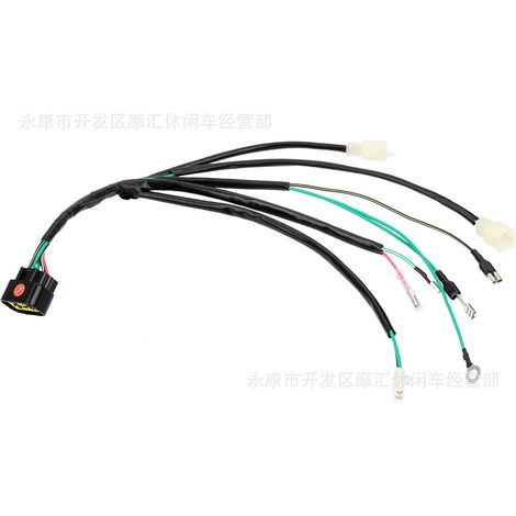 Convient aux motos tout-terrain Lifan Yinxiang 125/140cc, y compris le câble de démarrage au pied, le faisceau de câbles et le câble principal. (1/4)