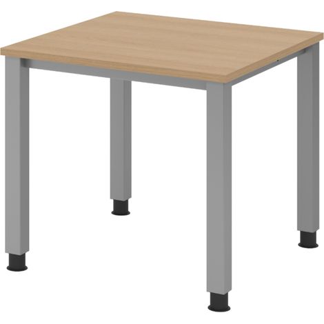 bümö Schreibtisch Serie-Q Gestell: Silber Quadrat: 80 x 80 cm (1/5)