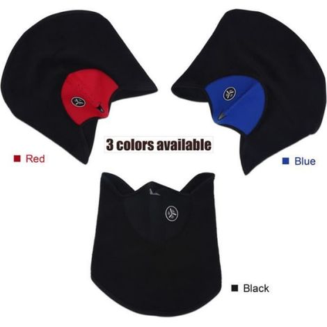 Demi-masque - Polyester - Protection Visage Et Cou Contre Le Froid Le Vent La Neige - Pour Moto Vélo Équitation - 54 x 28 cm - 1 Pièce (1/4)