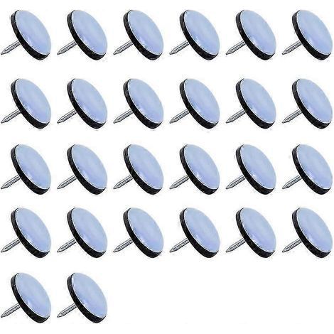 Teflon Glides, 26 Pieces Teflon Glide Pad 22 mm Teflon Furniture Glides,with Nails, Glide Glide Pads for Furniture and Chairs (1/5)