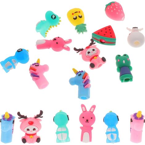 de 30 capuchons de crayons en silicone souple motifs colorés (1/5)