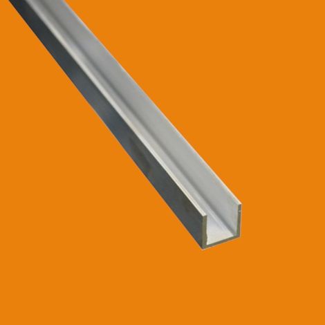 Profilé aluminium U 6060 brut - 1 metre, Dimension - 20 x 20 x 20 mm, Epaisseur 2 mm (1/3)
