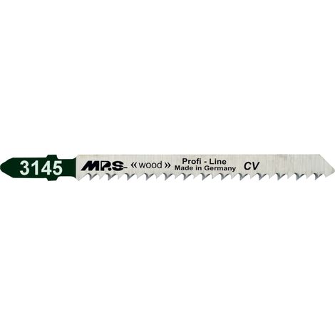 5 Lames scie Sauteuse CV (pour bois/plexi) Dents fraisées croisées Conique 75/100Mm - 3mm
