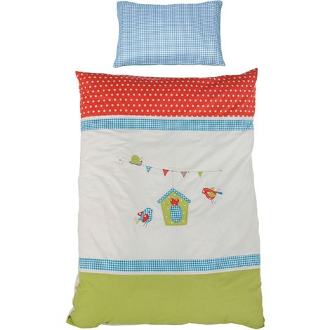 Lot de 2 pièces collection "Woodland" Roba - Taie d´oreiller et housse de couette