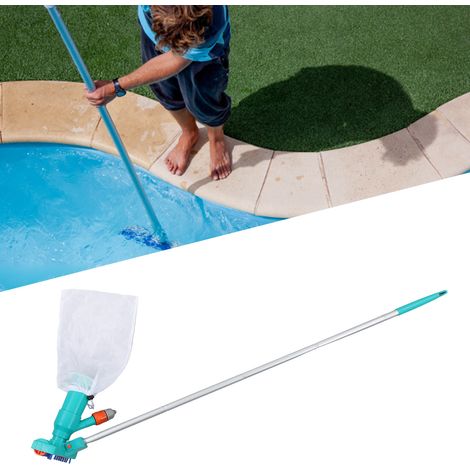 Aspirateur de Piscine Spa sous-marin Jet avec Filtre et Brosse pour Piscines Hors-sol, Bassins et Fontaines (Plastique, 118.5 cm, Baguette standard, 5 Sections, 1 Set) (1/5)
