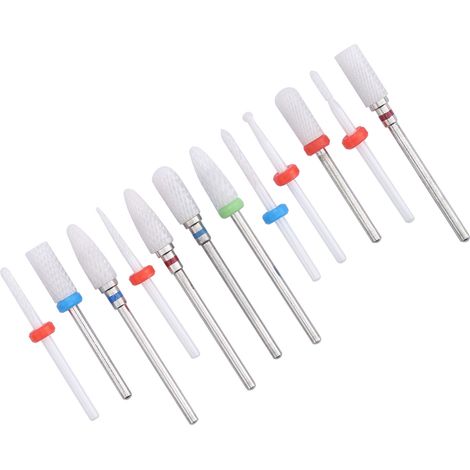 Fraise en céramique, foret, rectifieuse électrique, fichiers, 12 pièces (1/5)