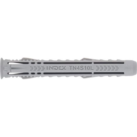 INDEX Fixing Systems TN4S-Confezione di 50 tasselli 4 segmenti, per ogni tipo di materiale in nylon, 10 x 50 mm, diametro: 10 mm (1/5)