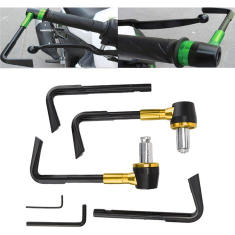 Protection de poignées de moto CNC pour leviers de frein et guidon (doré) (1/5)