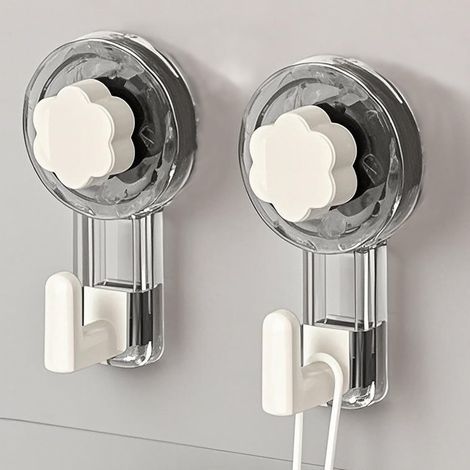 Gancio portasciugamani da bagno, ganci a ventosa extra resistenti (62 mm) riutilizzabili per bagno, cucina, campeggio e auto (1/5)