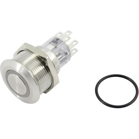 Interrupteur à pression TRU COMPONENTS TC-GQ22-A-22ZE/B/12V/S203 1602505 2 x Off/On à accrochage 1 pc(s) (1/3)