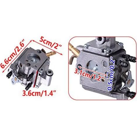 Carburateur pour Stihl MS192 MS192T MS192TC tronçonneuse Zama C1Q-S258 Carb carburant Tuyau (1/2)