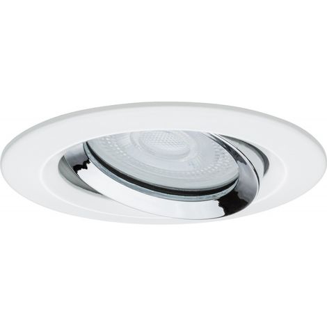 Nova Spot encastrable pour salle de bains LED GU10 7 W IP65 blanc mat, chrome (1/5)