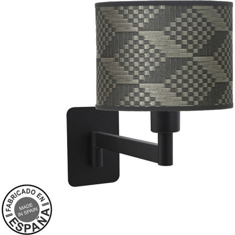 Moda Klappwandleuchte 1xe14 Schwarz/Tetrisgrau 26x17x28 cm