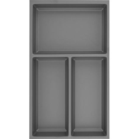 Agoform Besteckeinsatz Sky 550/35 Besteckkasten aus Kunststoff schiefergrau genarbt