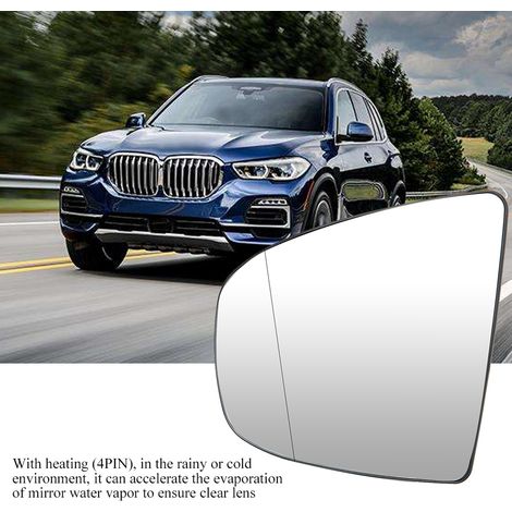 Verre de rétroviseur extérieur gauche compatible avec BMW X5 E70 E70 LCI 2007-2013 51167174981 (1/5)