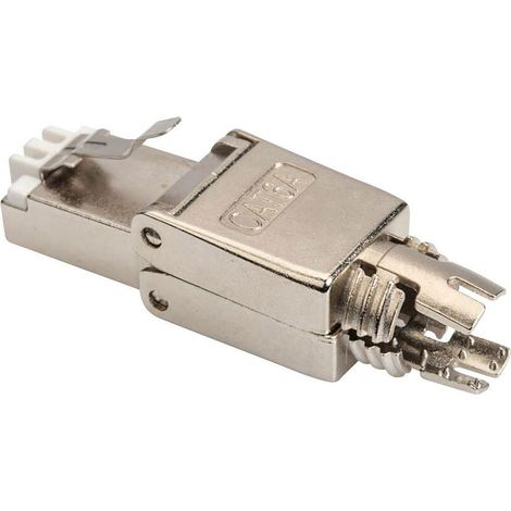 DN-93634 Fiche mâle cat 6A, RJ45, blindée, AWG 22-27, connexion de montage sans outil DN-93634 mâle, droit Nombre de pôles 8P8C argent 1 p Q651712 (1/5)
