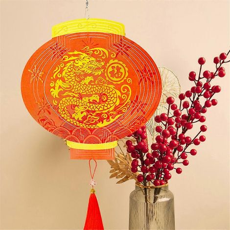Girouette dragon chinois 3D de 30 cm (12 pouces) pour le Nouvel An, décoration de jardin à suspendre (1/5)