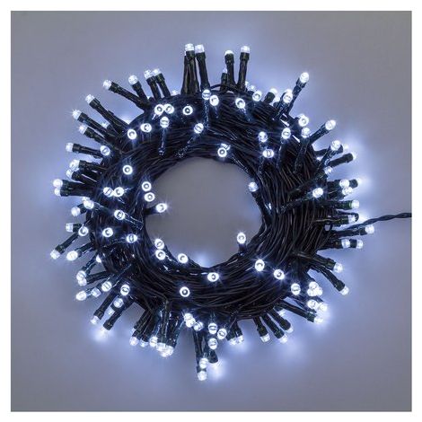 Luci di Natale Catena Lineare 160 Led Bianco 11,5mt Con 8 giochi Luce (1/3)