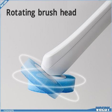 Ashata Brosse de nettoyage de toilettes jetable Brosse de Toilette Jetable à Tête Remplaçable avec Support pour beaute anti-ride (1/5)