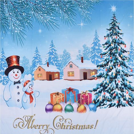 Weihnachtlicher Wandbehang mit Schneemann, Dekoration für das Wohnzimmer, 230 x 180 cm (1/5)