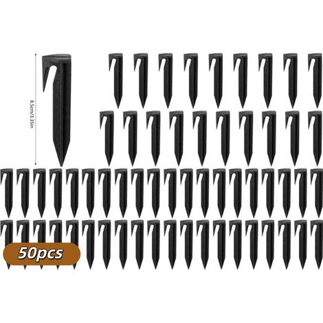 50 piquets de tente en plastique, 8,5 cm, piquets de tente robustes, piquets de tente en plastique, piquets de sable, piquets de plage extérieurs (1/5)